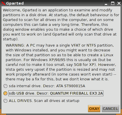 Osioitavan laitteen valitseminen