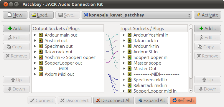 Tiedosto:Screenshot-Patchbay - JACK Audio Connection Kit.png