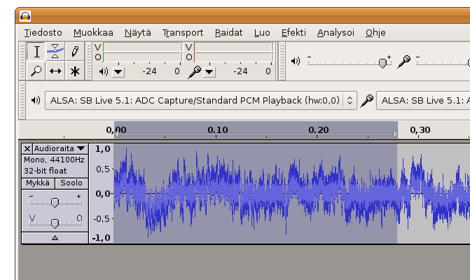Tiedosto:Audacity-Raidan-valitseminen-valintatyökalulla.png