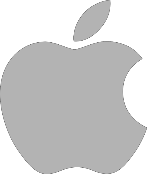 Tiedosto:Apple logo grey.svg