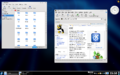 Kuvakaappaus KDE 4.0 -työpöydästä Fedora Linux 9:ssä